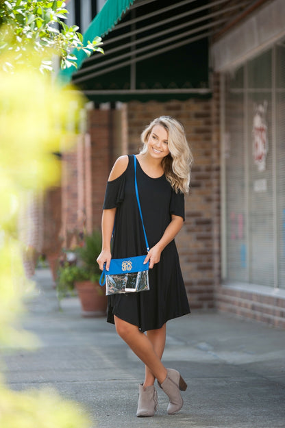 Royal Blue Clear Purse