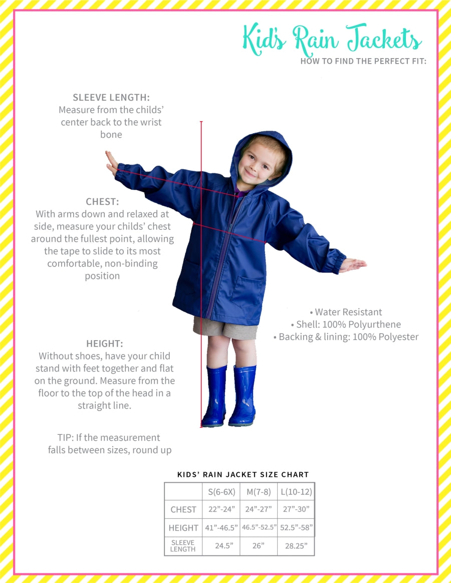 Navy Kids' Rain Jacket-Large