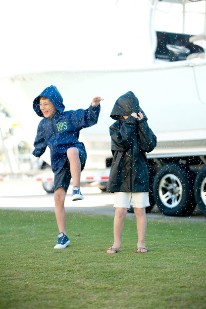 Black Kids' Rain Jacket-Small