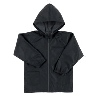 Black Kids' Rain Jacket-Medium