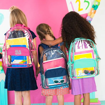 Hot Pink Clear Backpack