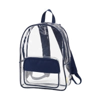 Navy Clear Backpack
