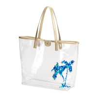 Palm Retreat Clear Tote