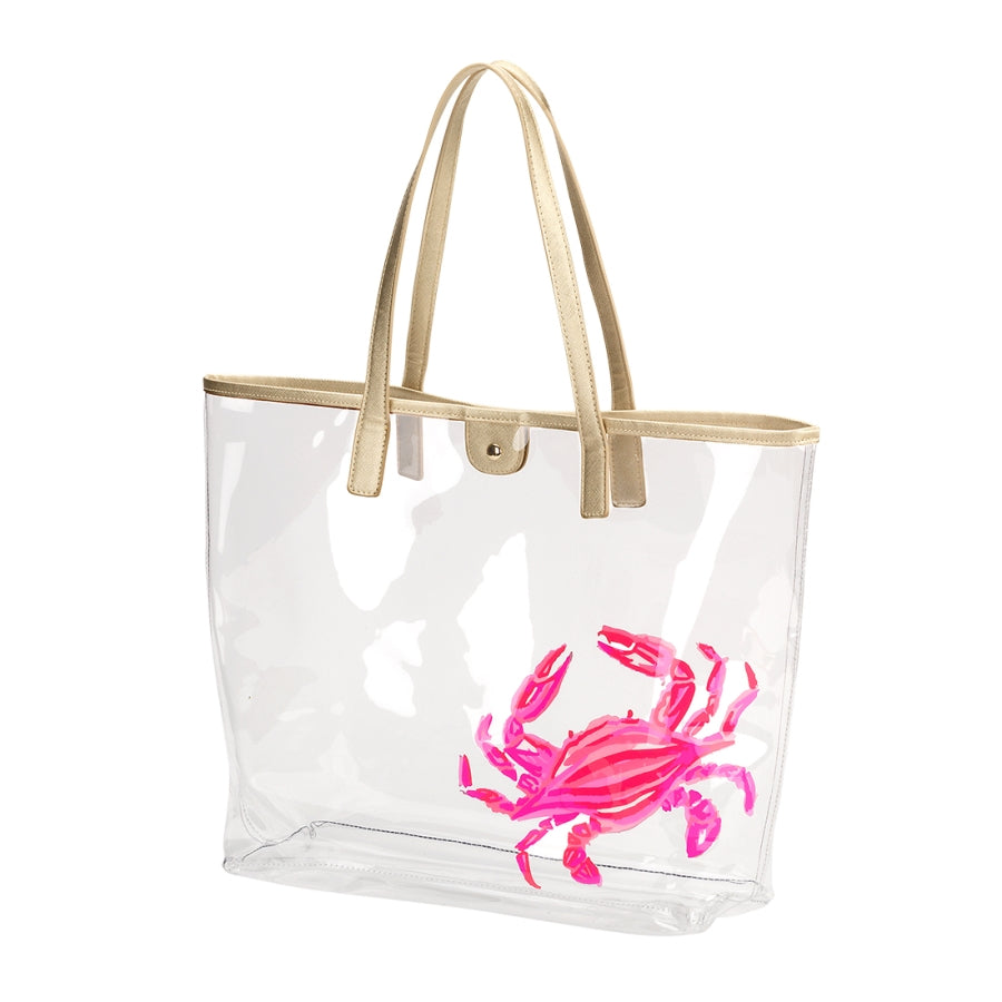 Crab Retreat Clear Tote