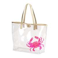 Crab Retreat Clear Tote