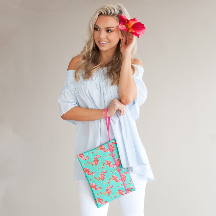 Tickled Pink Zip Pouch Wristlet