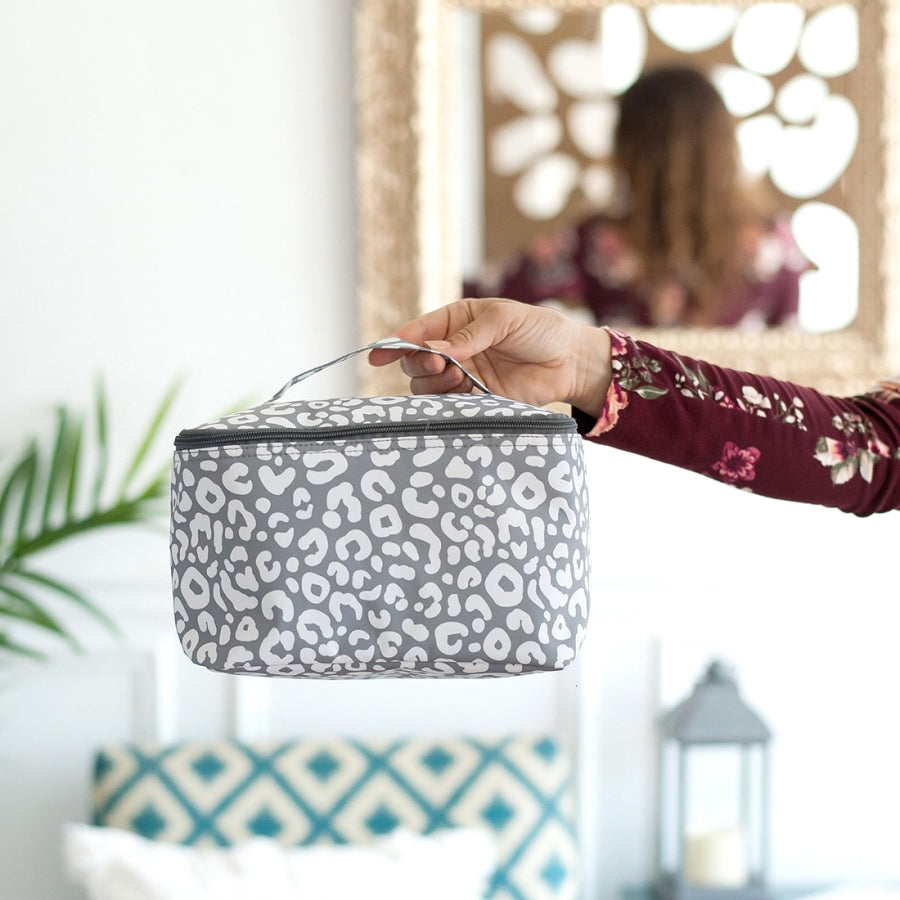 Smokey Leopard Cosmetic Bag