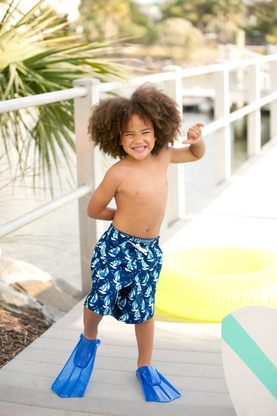 Sea Breeze Boys' Swim Trunks-Medium