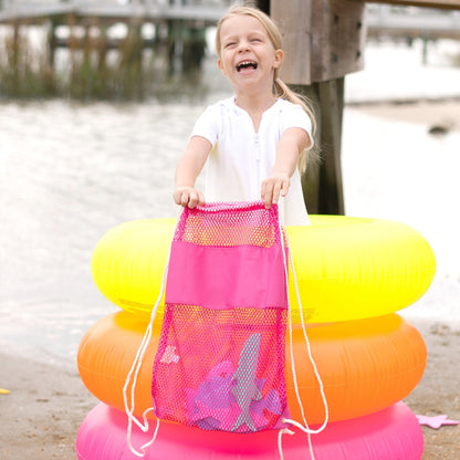 Hot Pink Mesh Backpack