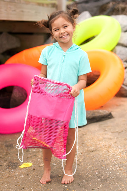 Hot Pink Mesh Backpack