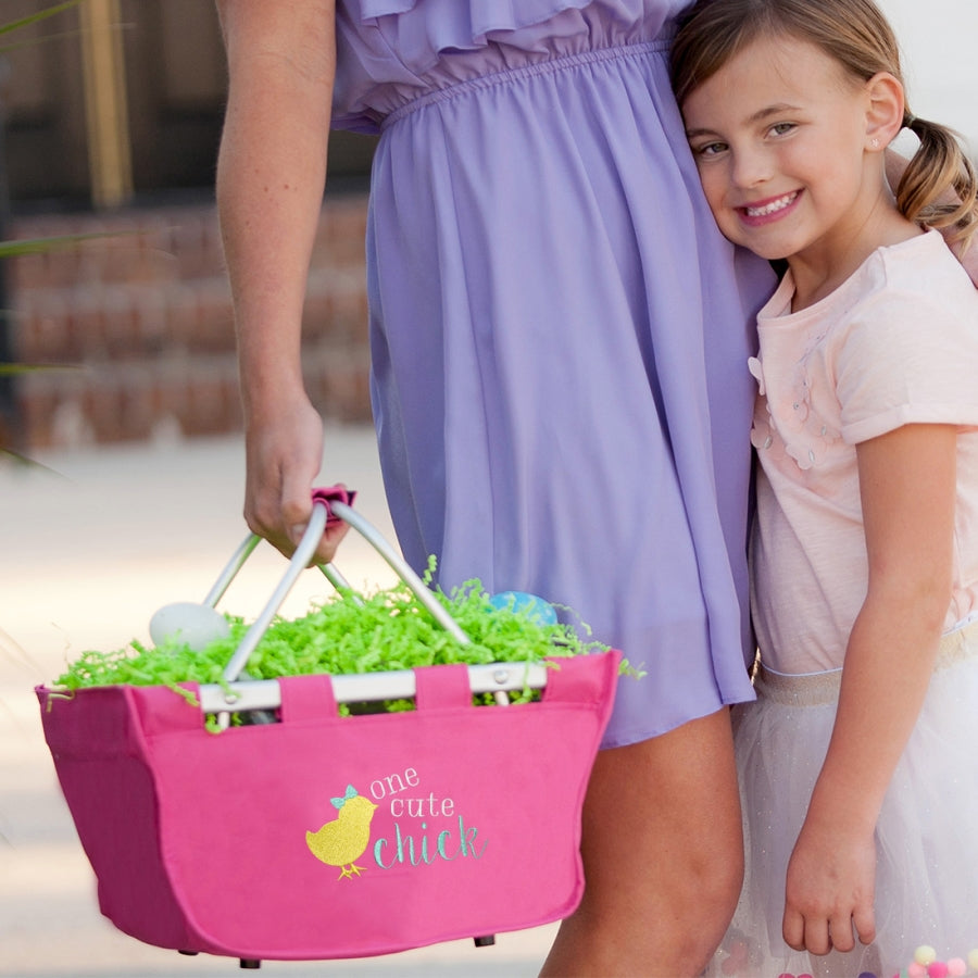 One Cute Chick Hot Pink Mini Market Tote