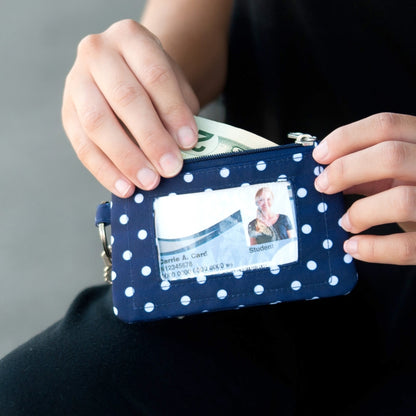 Navy Dot ID Case