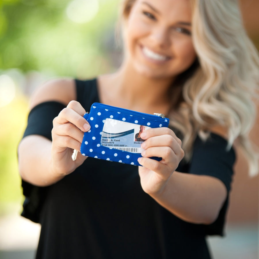 Royal Blue Dot ID Case