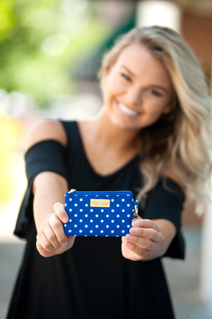 Royal Blue Dot ID Case