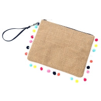 Multi-Colored Pom-Pom Clutch