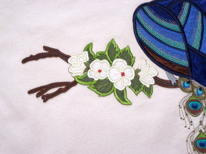Peacocks Iron On Applique