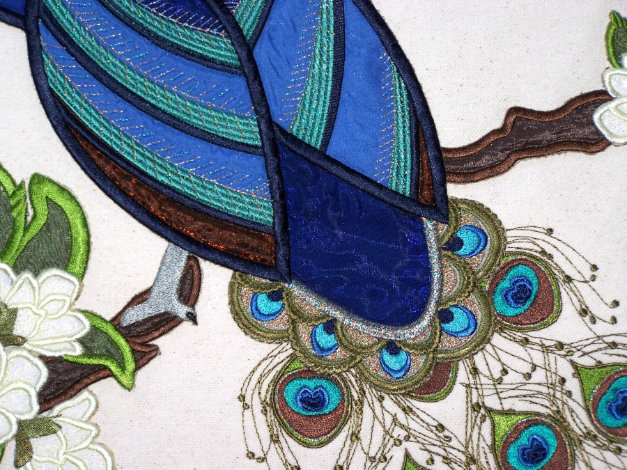 Peacocks Iron On Applique