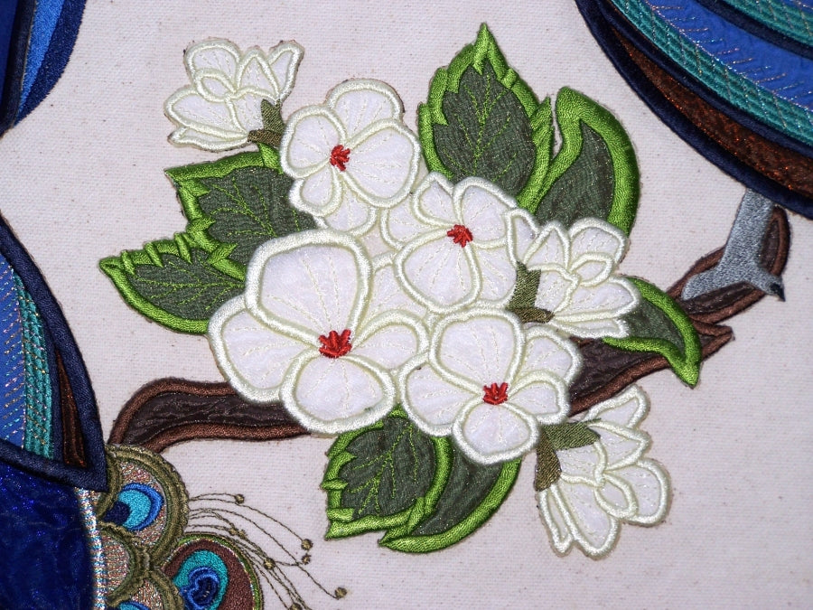 Peacocks Iron On Applique