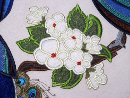 Peacocks Iron On Applique