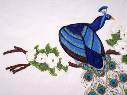 Peacocks Iron On Applique