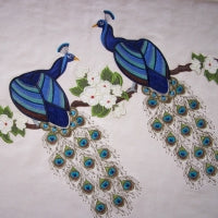 Peacocks Iron On Applique