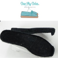 Black Espadrille Soles Medium Wedge