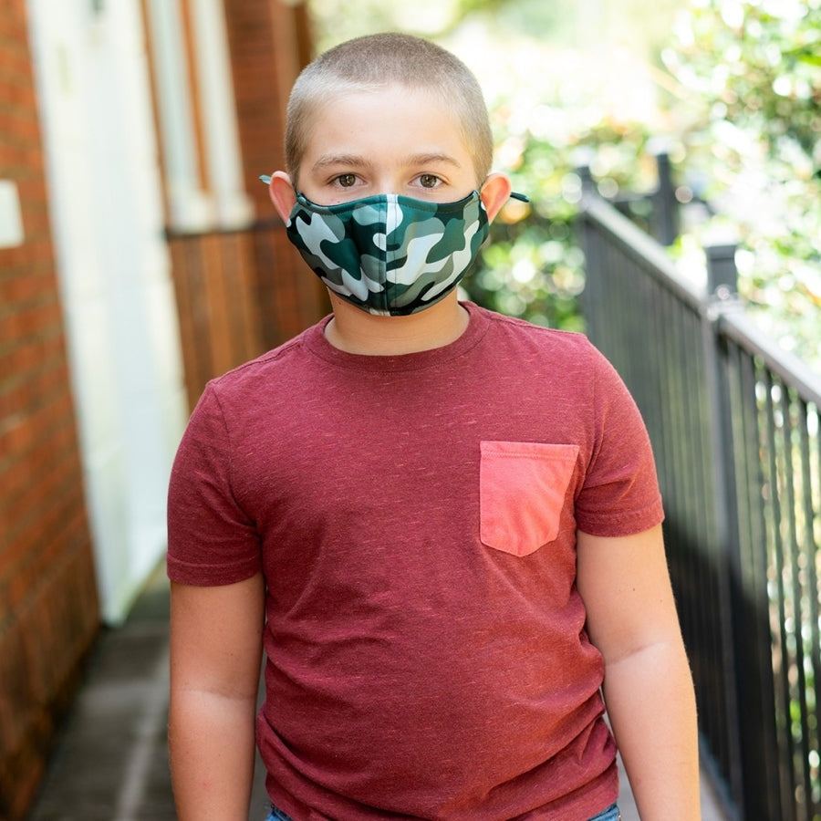 Camo Adjustable Kids' Face Mask