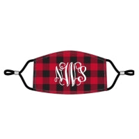 Red Buffalo Check Personalized Adult Adjustable Mask