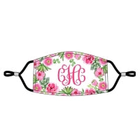Pink Floral Personalized Adult Adjustable Mask