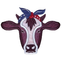 Patriotic Cow Applique