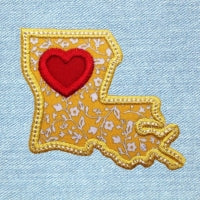 Louisiana State Puzzle Quilt Applique