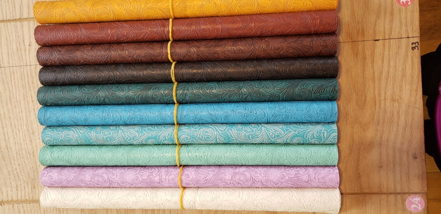 10 Colors Western Faux Leathers