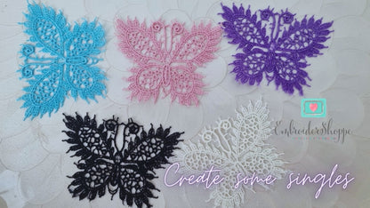 Dainty Lace Butterfly Trim