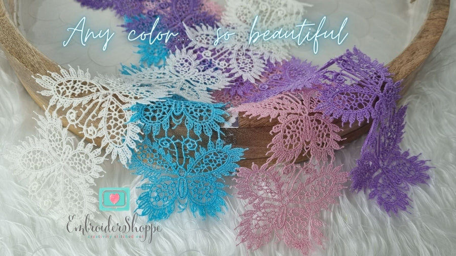 Dainty Lace Butterfly Trim