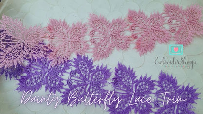 Dainty Lace Butterfly Trim