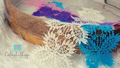 Dainty Lace Butterfly Trim