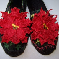 3D Poinsettia Espadrille Pattern