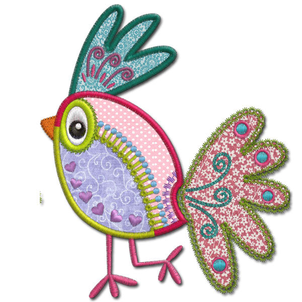 Crazy Birdy Applique