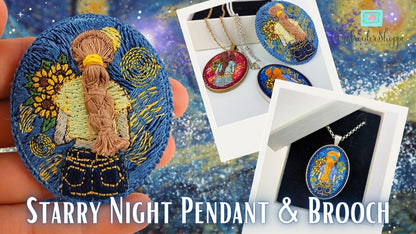 Starry Night Pendant & Brooch
