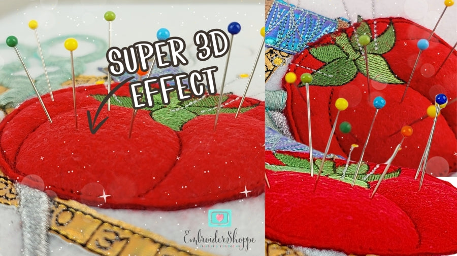 4 x 6 3D Tomato Pincushion Fun