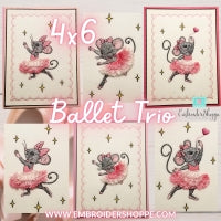 4 x 6 Ballet Trio Designs
