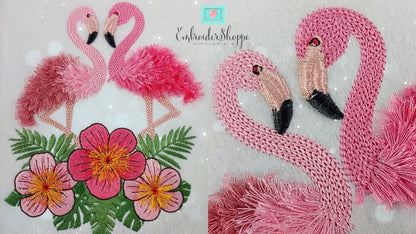 5 x 7 Flamingo Dance