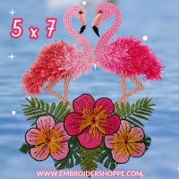 5 x 7 Flamingo Dance