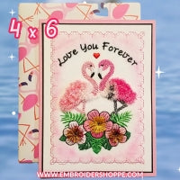 4 x 6 Flamingo Dance