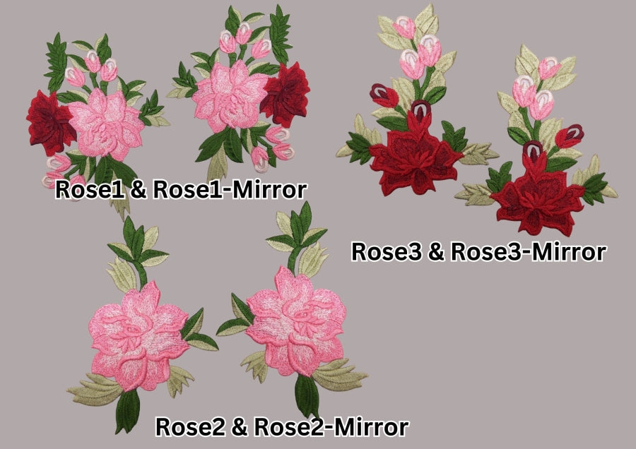 ROSES PATCHES Iron On