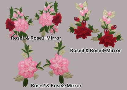 ROSES PATCHES Iron On