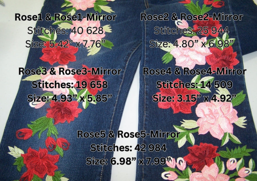 ROSES PATCHES Iron On