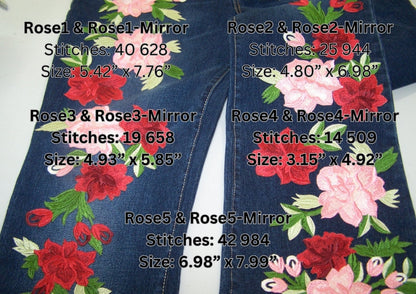 ROSES PATCHES Iron On