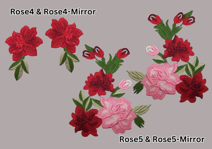 ROSES PATCHES Iron On