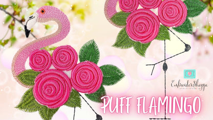 5 x 7 Puff Flamingo